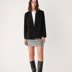 Frank & Oak Double Breasted Black Blazer